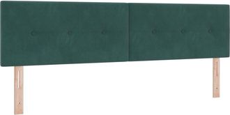 vidaXL Headboard with led Strip Lights Adjustable Green 90 cm Velvet Vidaxl