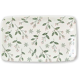 Tag Tis The Season Rectangular Serving Platter Dishwasher Safe in Multicolored at Nordstrom
