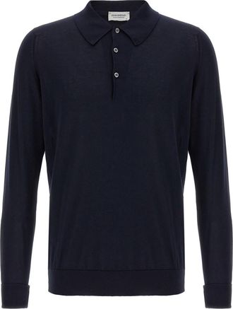 John Smedley Navy Blue Finchley Polo