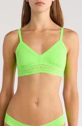 MeUndies Allover Lace V-Neck Bralette in Limeade at Nordstrom Rack, Size Medium