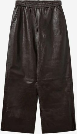 The Garment Leren Broek - Dames - Leren Broeken - Bruin - S - Leer - Broeken