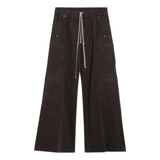 Rick Owens Wide Trousers, male, Black, Size: XS Cargo Trousers