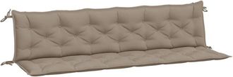 vidaXL Cojines De Banco De Jard&iacute;n 2 Uds Tela Oxford Taup&eacute; 200x50x7 Cm Vidaxl