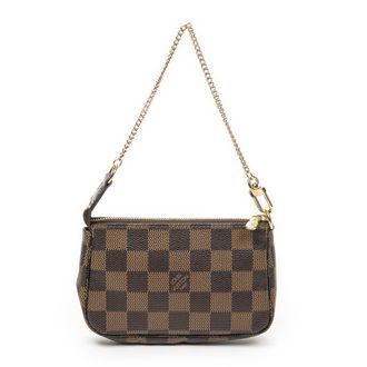 Louis Vuitton Pre-owned Womens Mini Pochette Accessoires Shoulder Bag - Brown - One Size