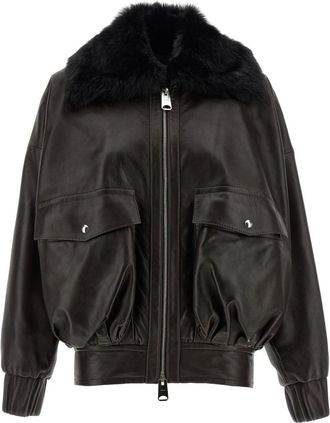 Khaite Dames, Jassen, Bruin, Maat: XS Leer