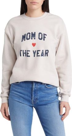 Favorite Daughter Mom of the Year Cotton Sweatshirt in Heather Oatmeal at Nordstrom, Size X-Small