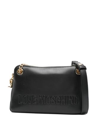 Love Moschino logo cross body bag - women - Leather - One Size - Black