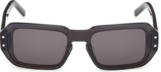 MCM Geometric Sunglasses in Grey /Palladium /Shiny Smoke at Nordstrom