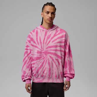 Nike Jordan Mens Jordan Brooklyn Fleece Tie-Dye Pullover Festival Hoodie in Pink | IF1961-676