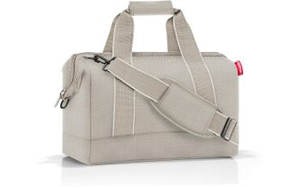 Reisenthel Umh&auml;ngetasche REISENTHEL Allrounder M Herringbone Sand, Damen, Gr. B/H/T: 40cm x 33,5cm x 24cm, beige (natur), Polyester, Taschen Umh&auml;ngetasche