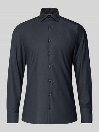 Olymp Level 5 Slim Fit Businesshemd aus Baumwolle mit Kentkragen in Anthrazit, Größe 38