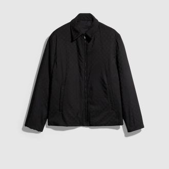 Gucci Reversible Wool Zip Jacket, Size 52, Black