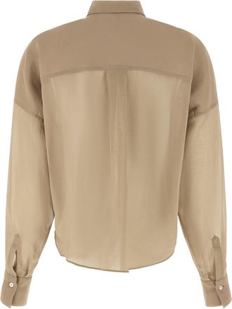 Brunello Cucinelli Womens Beige Cotton Blouse