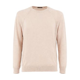 Drumohr Round-neck Knitwear, male, White, Size: 2XL Crewneck Sweater