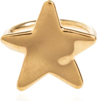 Jil Sander Messing Ring - Dames - Ringen - Geel - M - Satijn - Accessoires
