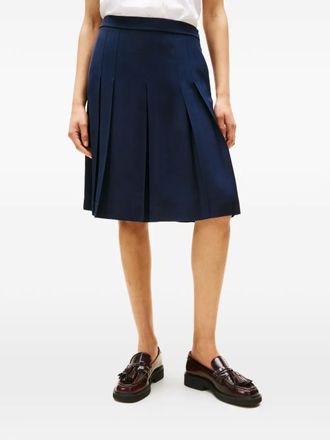 Tommy Hilfiger pleated midi skirt - Blue