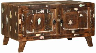 vidaXL Vidaxl - Aparador De Madera Maciza De Mango Rugosa 55x35x70 Cm