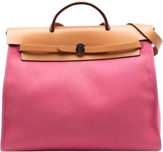 Herm&egrave;s Pre-owned Herbag Zip - Dames - Vintage Handtas - Roze - ONE Size - Leer - Vintage