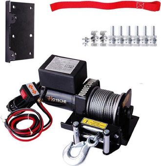 Trade Shop Trade Shop - Verricello Elettrico 1350kg Paranco Argano A 12v Con Telecomando Tira Barche