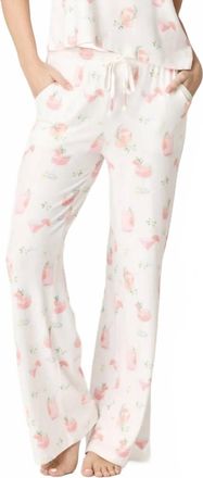 PJ Salvage Paloma Mama Sweet Swipes Pants In Ivory