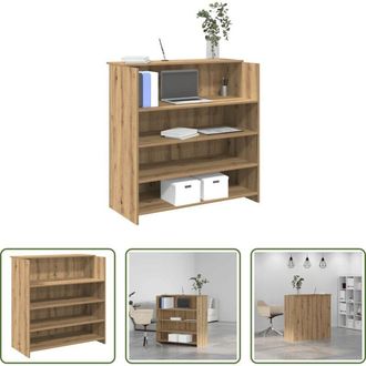 vidaXL Truciolato - Banco Reception Rovere Artigianale 100x50x103,5cm in Truciolato