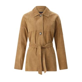 Peuterey Leather Jackets, female, Brown, Size: XS Light Jackets