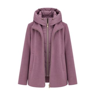 Marella Emmsorriso Jas - Dames - Mantels - Paars - Maat: XS Leer