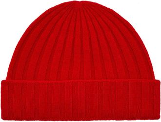Toteme Ribbed Cashmere Beanie - Red - One Size