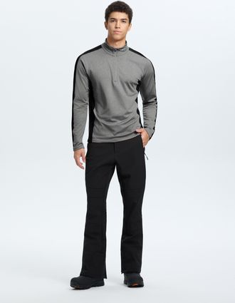 Icepeak Funktionsshirt ICEPEAK ICEPEAK FLEMINTON, Herren, Gr. XXL, lead, grau, Jersey, Obermaterial: 92% Polyester, 8% Elasthan, hoch geschlossener Ausschnitt