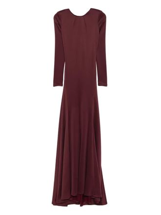 Miau by Clara Rotescu Leona long-sleeve gown - Red