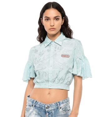 Dsquared2 Sky Blue Regular Jacquard Shirt