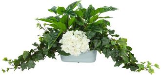 Creative Displays Inc. Handmade Faux Ivy & Hydrangea Arrangement In Ceramic Pot