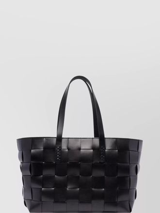 Dragon Diffusion woven rectangular tote bag with dual handles