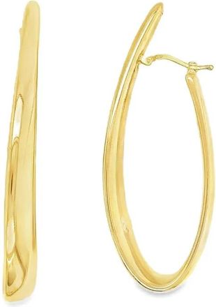Lisa Nik 18K yellow gold hoop earrings