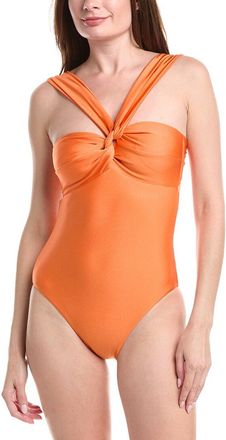 Milly Betsy Gloss Draped Bandeau One-Piece