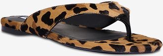 Alaia Flip-Flops aus Kalbshaarleder mit Leopardenprint Infradito