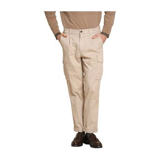 Mason's Straight Trousers, male, Beige, 3XL, Sartorial Cargo Trousers in Light Grey
