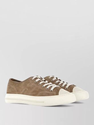 Hogan rebel suede sneakers stitched h rubber sole
