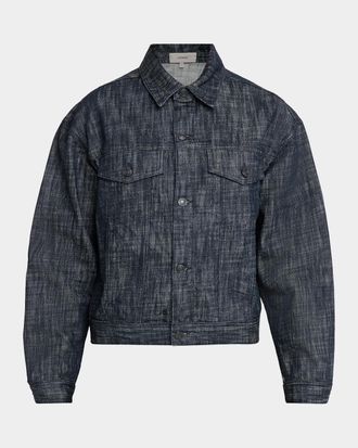 Willy Chavarria Men & apos;s Denim Trucker Jacket