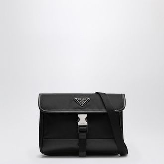 Prada Black Re-Nylon and Saffiano phone holder
