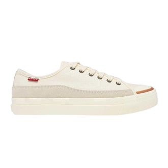 Levi's Heren sneakers met vierkant neus en platte zool van canvas (Ecru)
