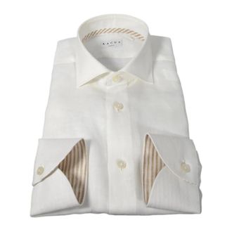 Xacus Shirts - Heren - Casual Overhemden - Wit - 2XL - Leer - Overhemden