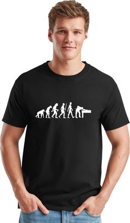 Generic Evolution Snooker T-Shirt, Funny Billiards Pool Evolve Player Gift Xmas Present Top (UK, Alpha, L, Regular, Regular, Black)