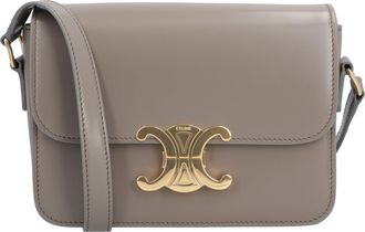 Celine Celine Teen Triomphe Tas In Glanzend Kalfsleer Grijs