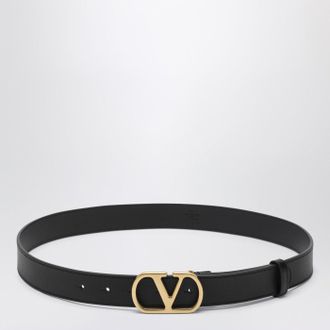 Valentino Black 3 Cm Vlogo Signature Leather Belt