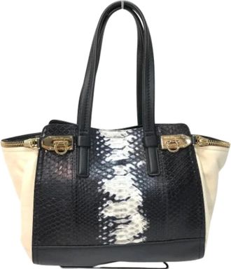 Ferragamo Tweedehands leren handtassen - Dames - Vintage Shopper - Zwart - ONE Size - Vintage