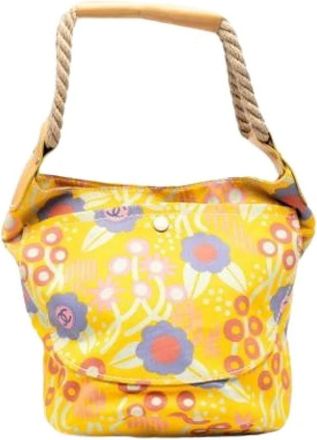 Chanel Pre-owned Bucket Bags, female, Yellow, Size: ONE SIZE Pre-owned Canvas Bucket Bag