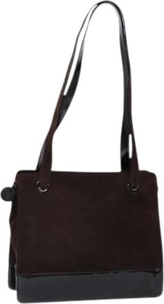 Chanel Pre-owned Shoulder Bags, female, Brown, Size: ONE SIZE Pre-owned Suede Shoulder Bag