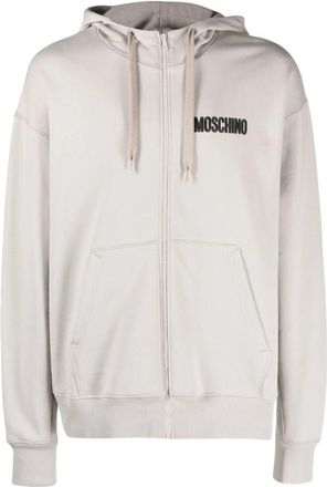 Moschino Teddy Bear Zip Sweatshirt - Heren - Vesten met rits - Grijs - XL - Katoen - Hoodies & sweatvesten