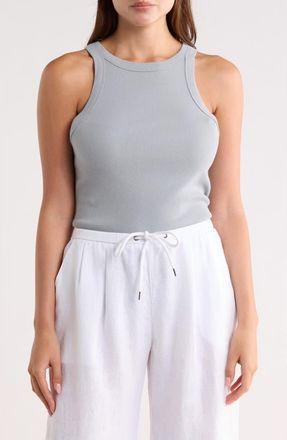 James Perse Ribbed Knit Tank in Breeze at Nordstrom Rack, Size 3